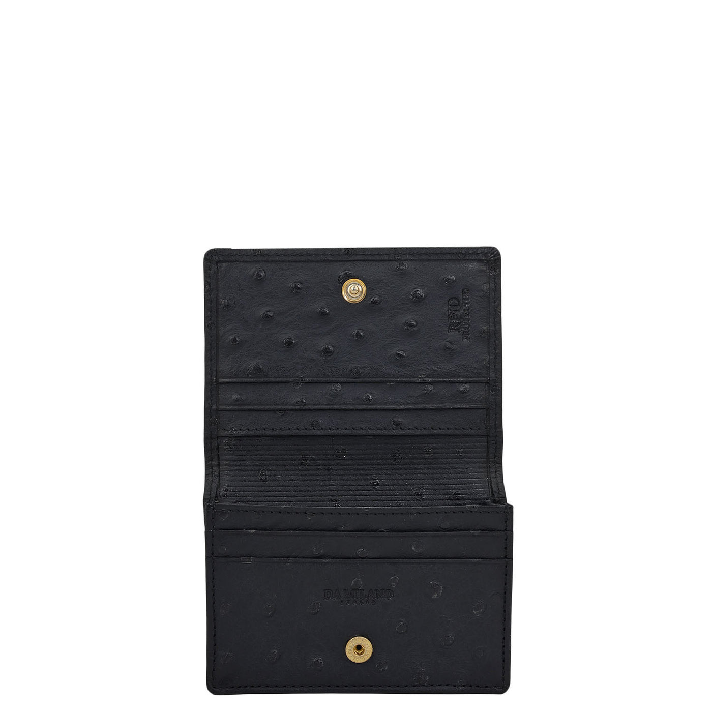 6 Slots Leather Card Case - Black