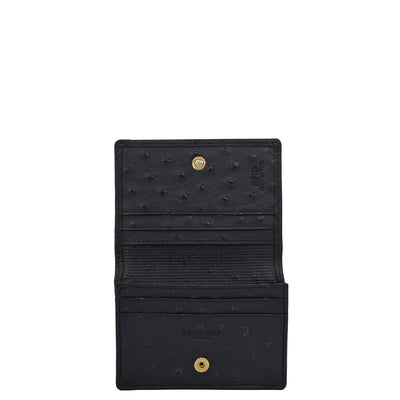 6 Slots Leather Card Case - Black
