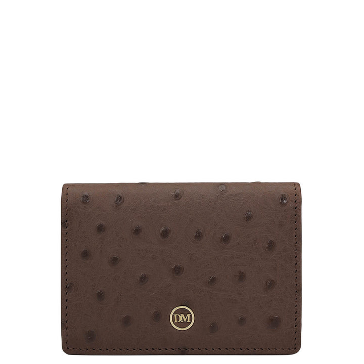 6 Slots Leather Card Case - Brown