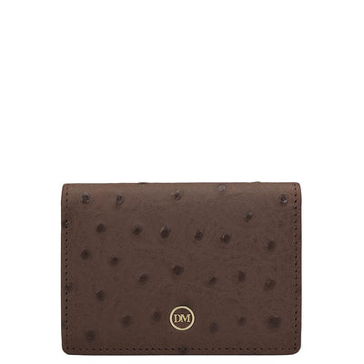 6 Slots Leather Card Case - Brown