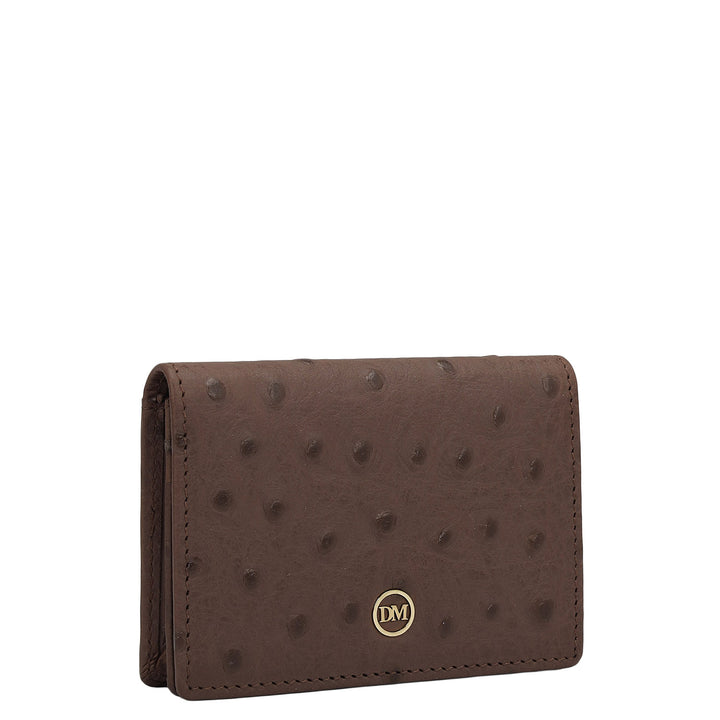 6 Slots Leather Card Case - Brown
