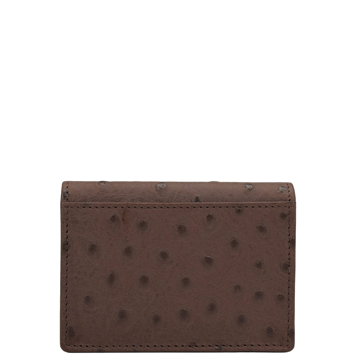 6 Slots Leather Card Case - Brown
