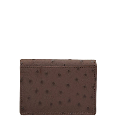 6 Slots Leather Card Case - Brown