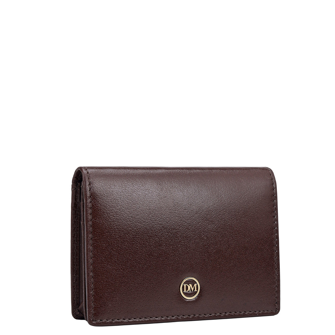 6 Slots Leather Card Case - Brown
