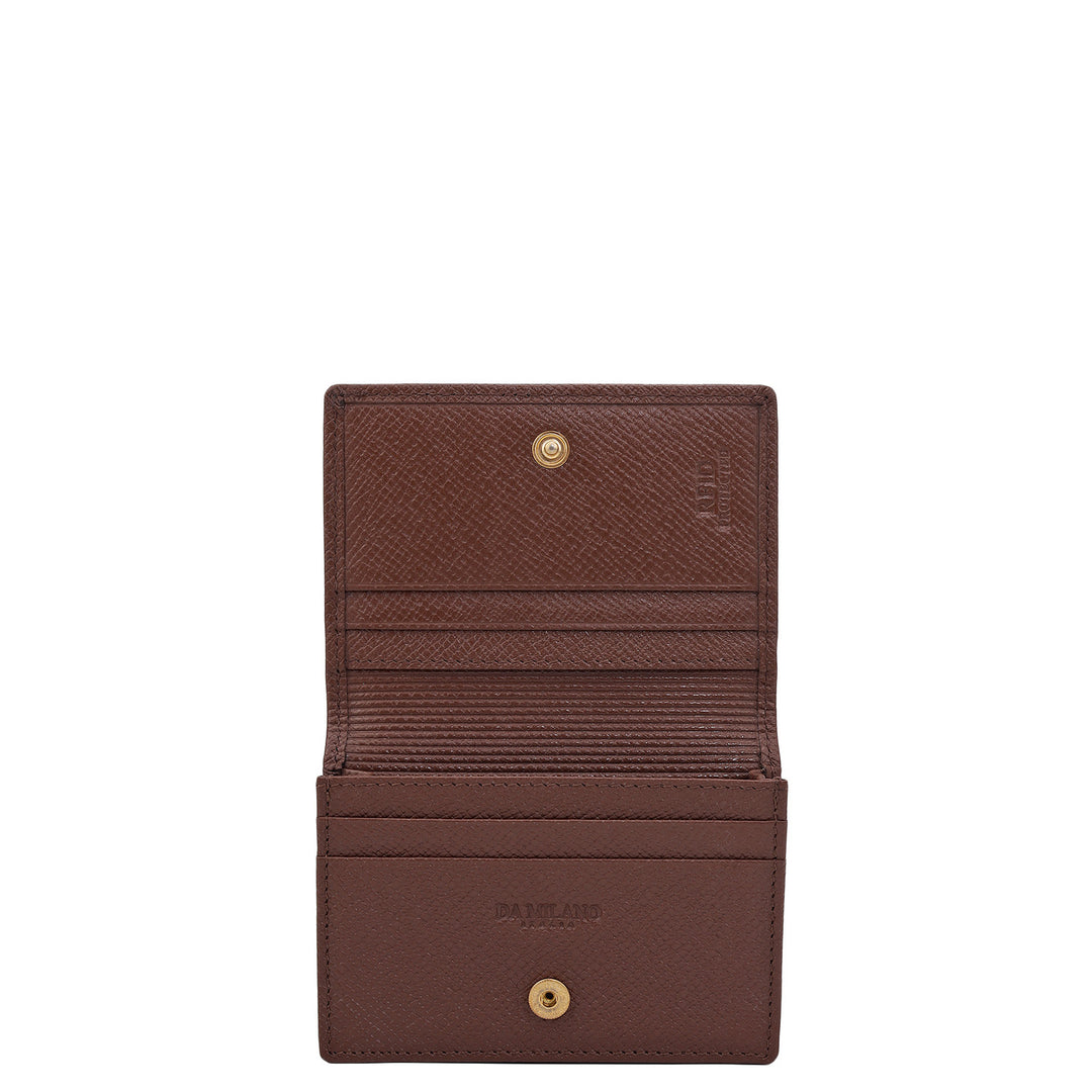 6 Slots Leather Card Case - Date