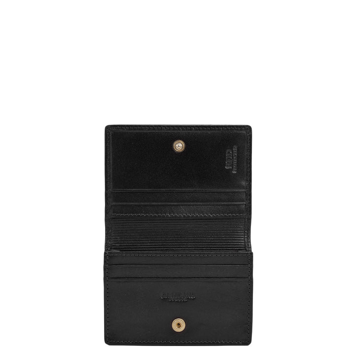 6 Slots Leather Card Case - Navy