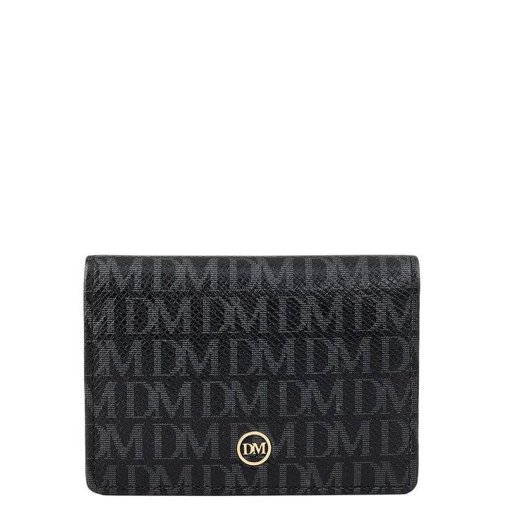 6 Slots Leather Card Case - Black