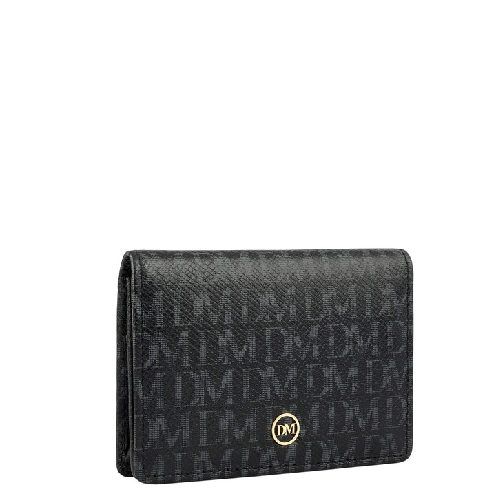 6 Slots Leather Card Case - Black