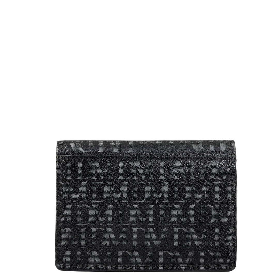 6 Slots Leather Card Case - Black