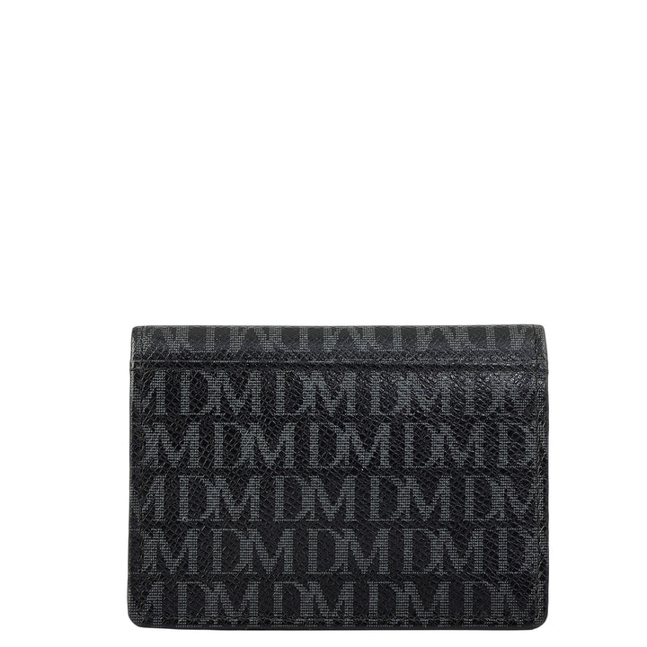6 Slots Leather Card Case - Black
