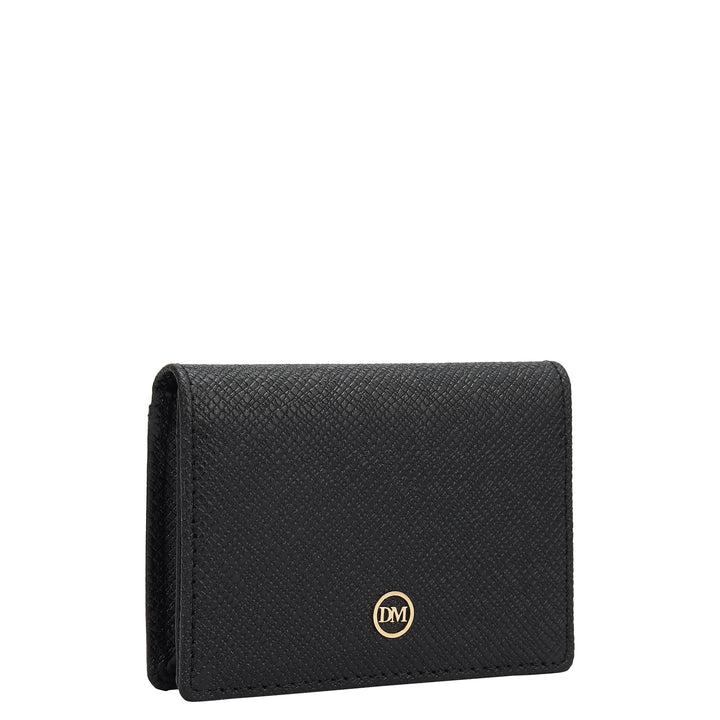 5 Slots Leather Card Case - Black