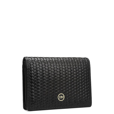 5 Slots Leather Card Case - Black