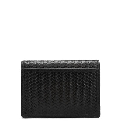 5 Slots Leather Card Case - Black