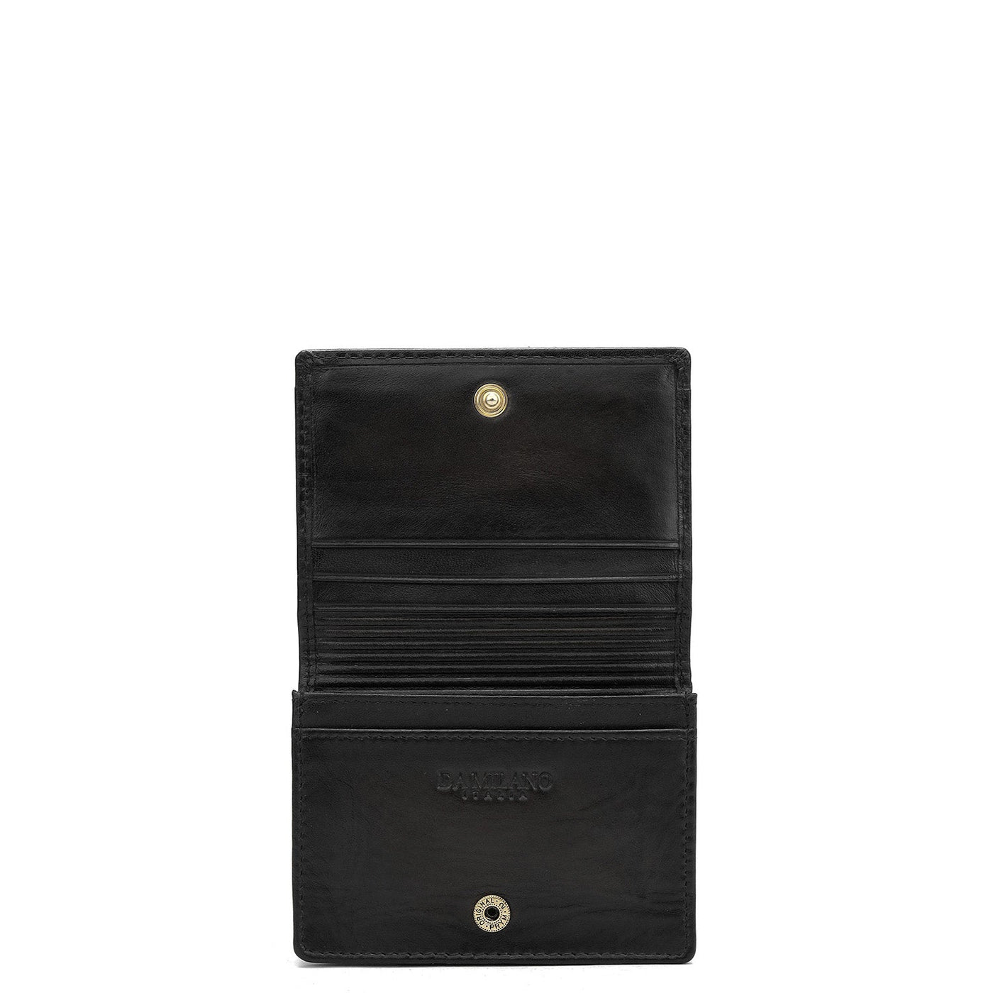 5 Slots Leather Card Case - Black