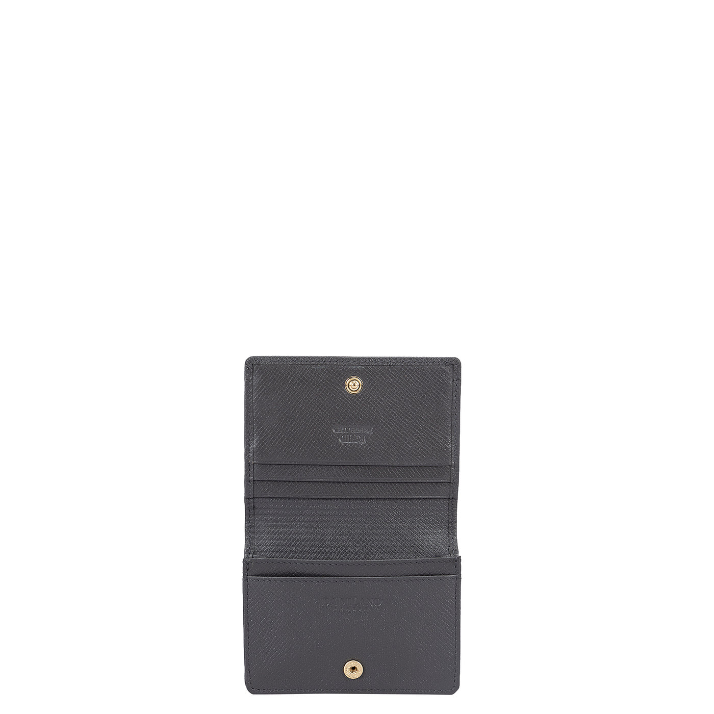 Croco Leather Card Case - Grey
