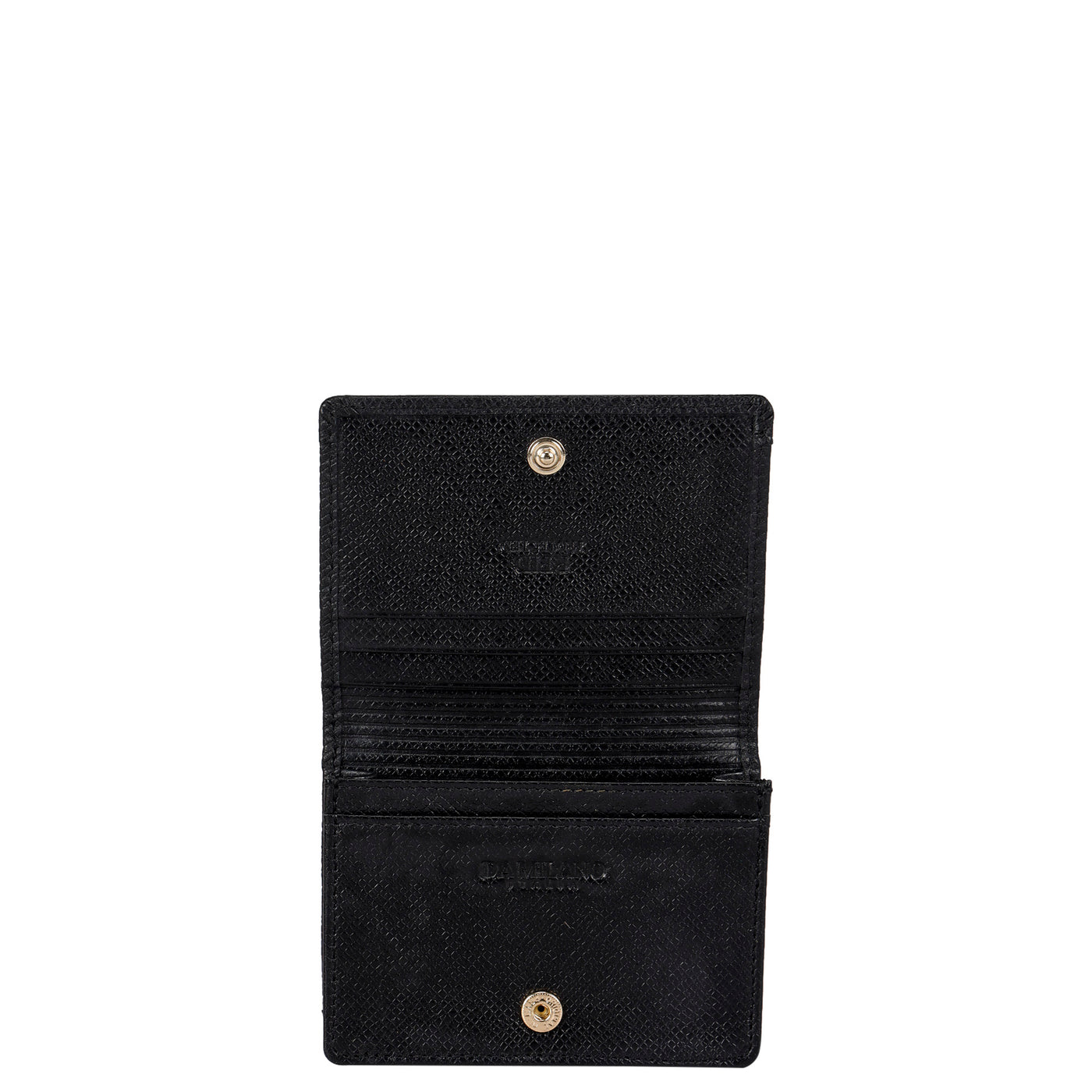 Franzy Croco Leather Card Case - Black