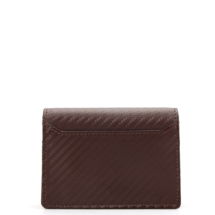 4 Slots Leather Card Case - Burgundy