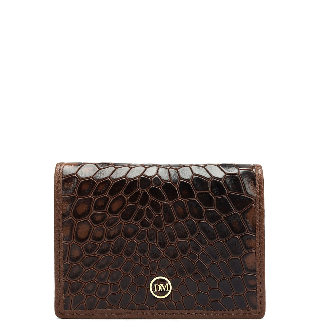 4 Slots Leather Card Case - Date