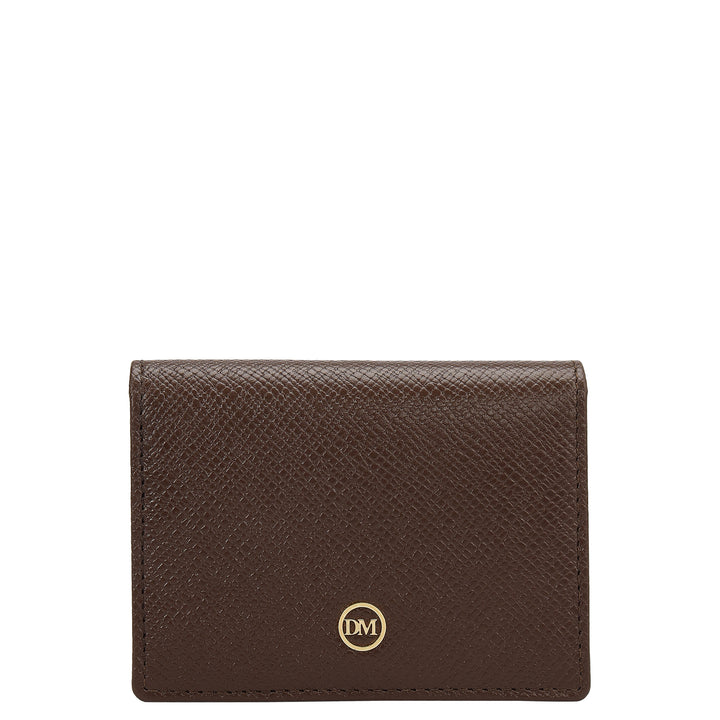 5 Slots Leather Card Case - Walnut