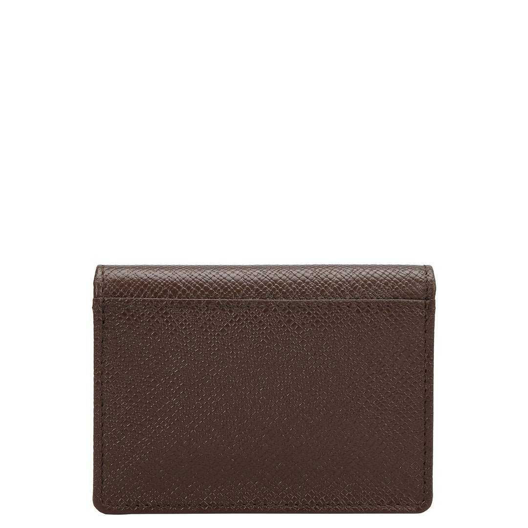 5 Slots Leather Card Case - Walnut