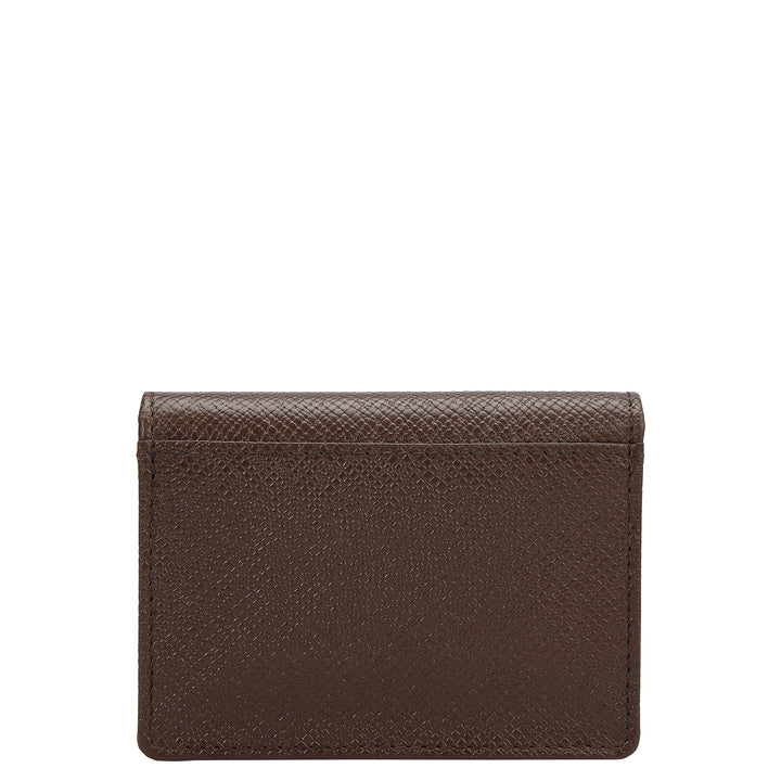 5 Slots Leather Card Case - Walnut