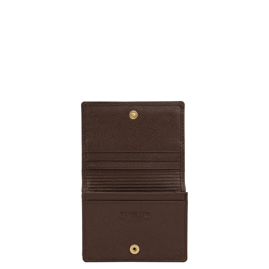 5 Slots Leather Card Case - Walnut