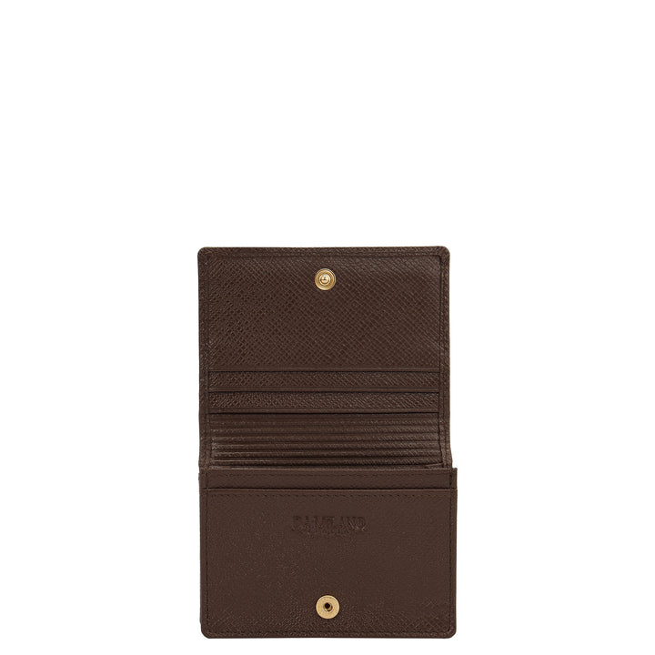 5 Slots Leather Card Case - Walnut