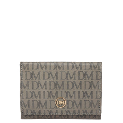 Monogram Leather Card Case - Fossil