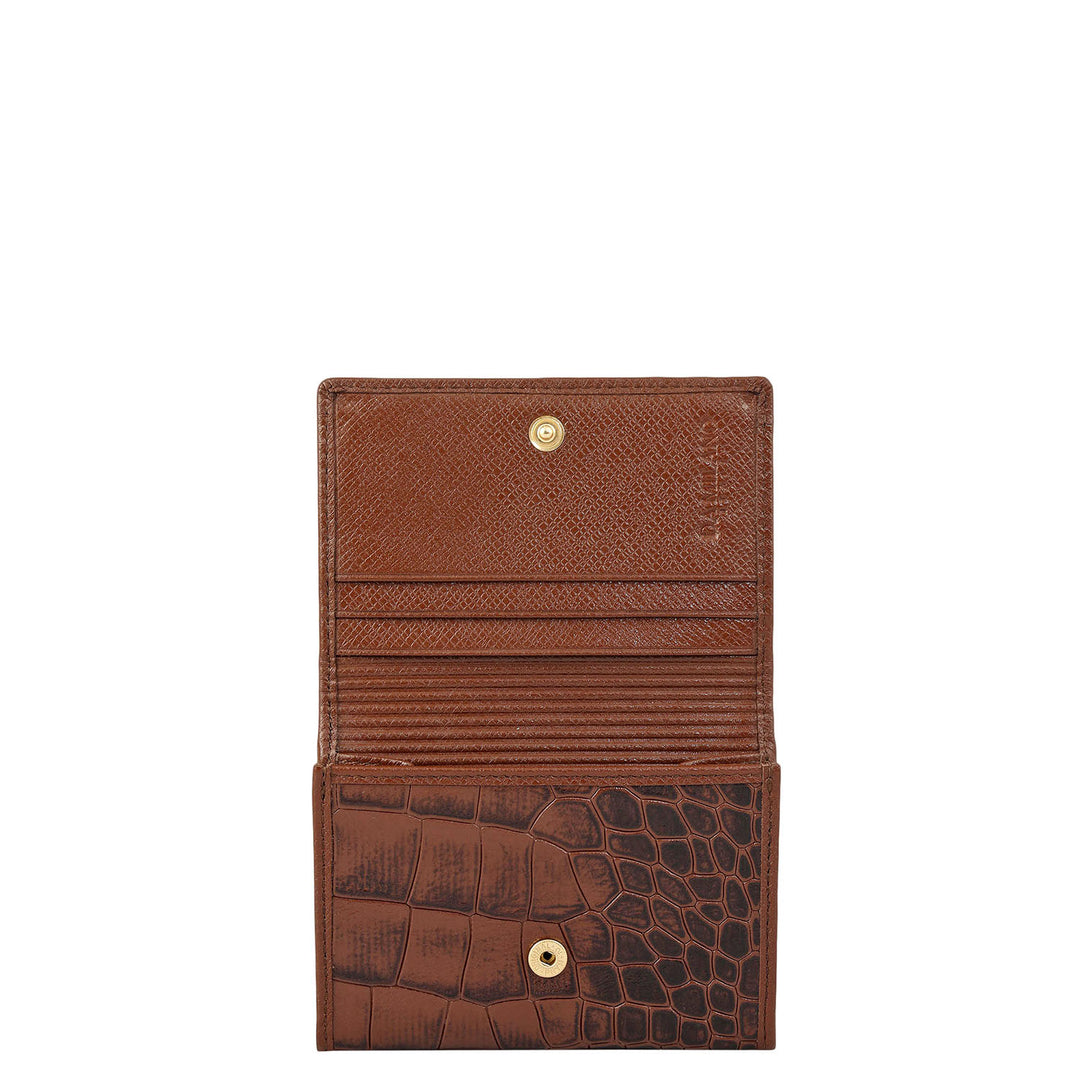 3 Slots Leather Card Case - Date