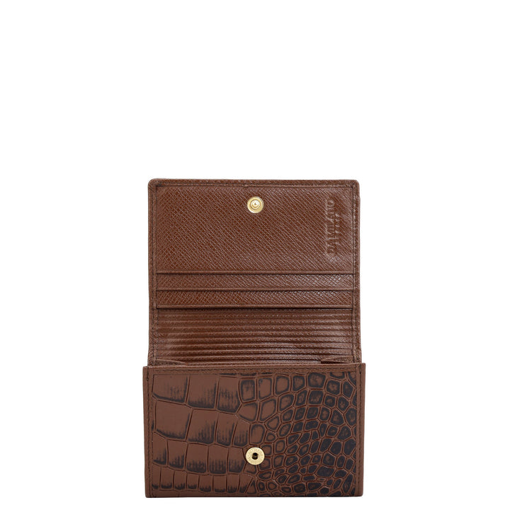 3 Slots Leather Card Case - Date