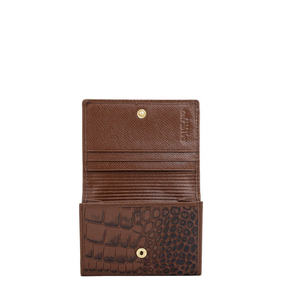 3 Slots Leather Card Case - Date