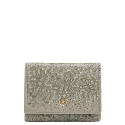 3 Slots Leather Card Case - Stone Grey
