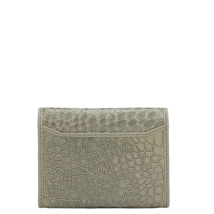 3 Slots Leather Card Case - Stone Grey