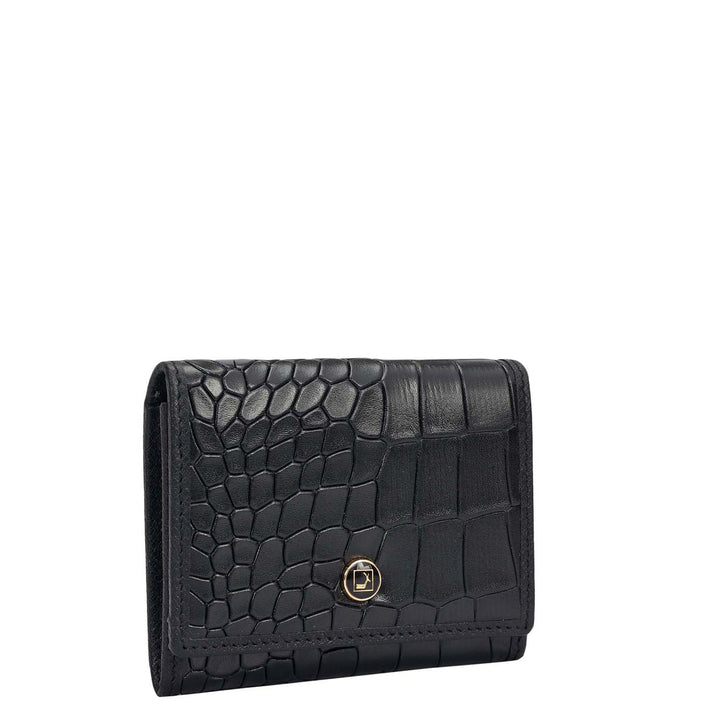 4 Slots Leather Card Case - Black