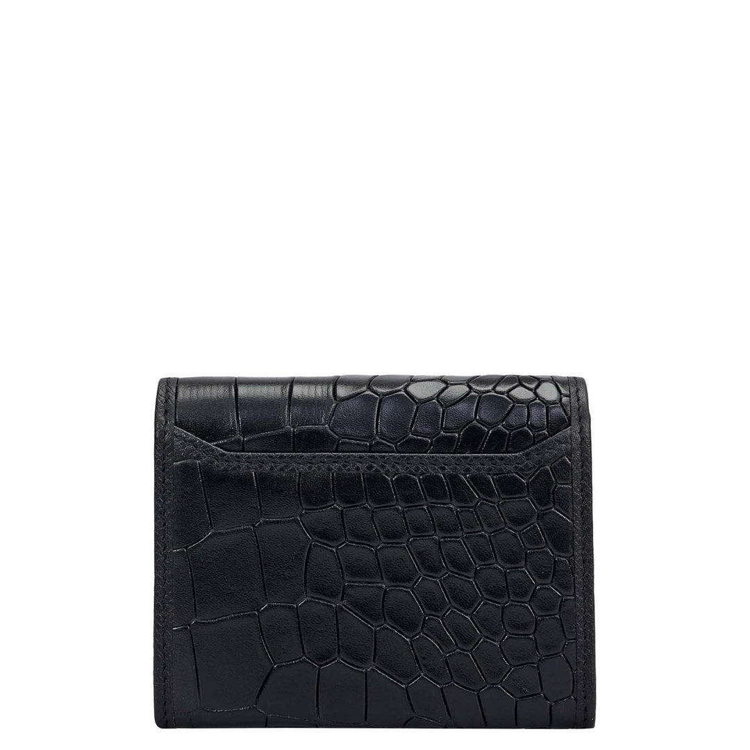 4 Slots Leather Card Case - Black