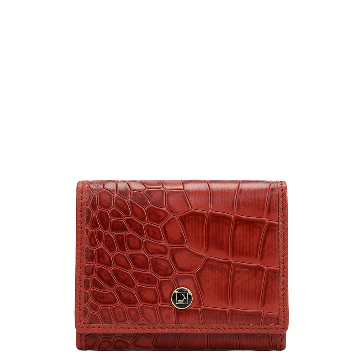 4 Slots Leather Card Case - Brick