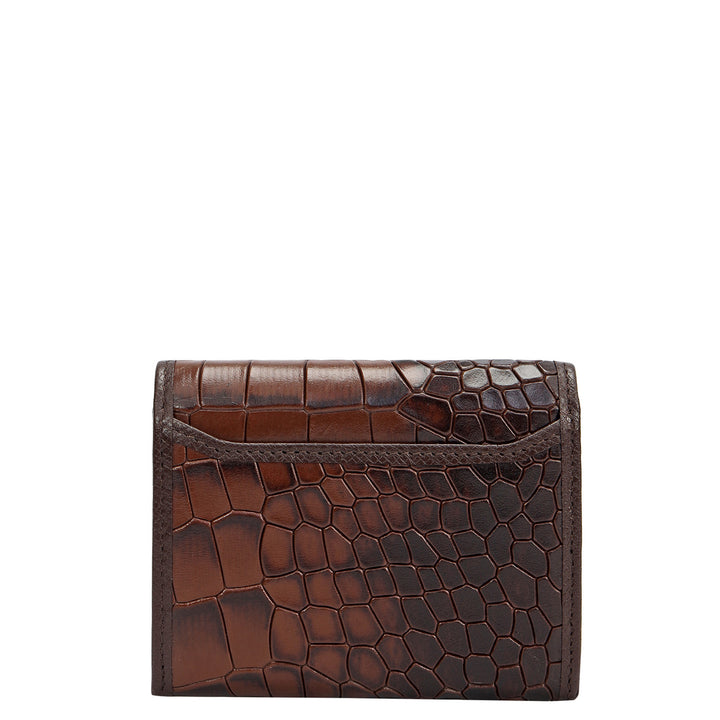 4 Slots Leather Card Case - Brown