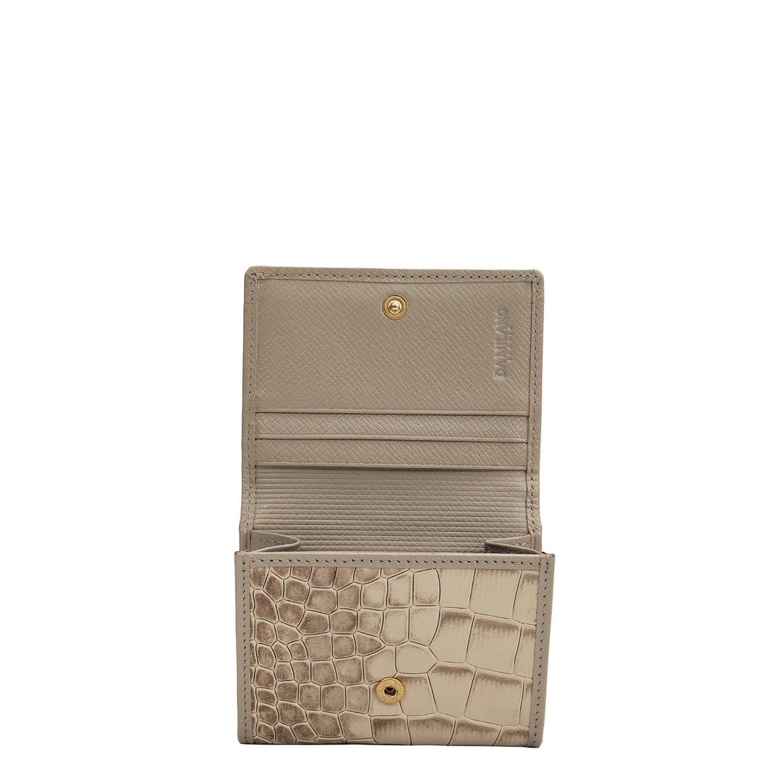 4 Slots Leather Card Case - Frost