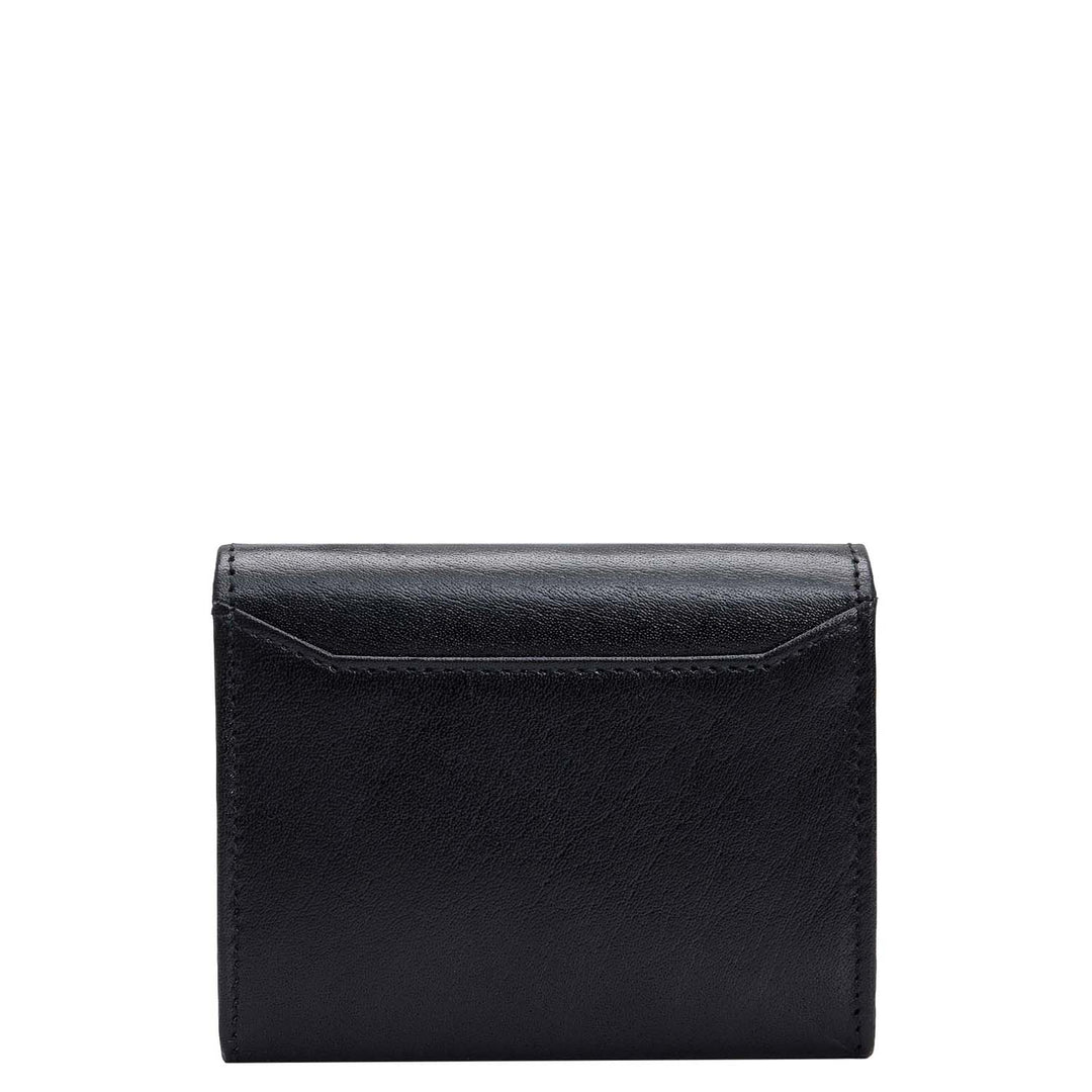 3 Slots Leather Card Case - Black