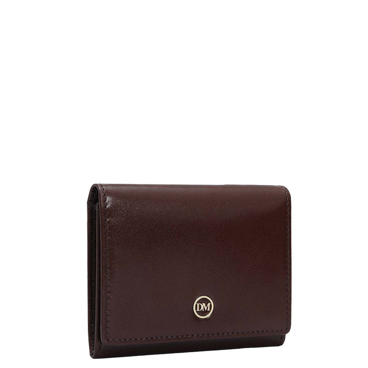 3 Slots Leather Card Case - Brown