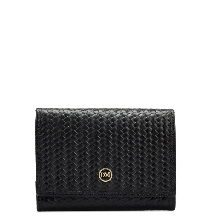 4 Slots Leather Card Case - Black