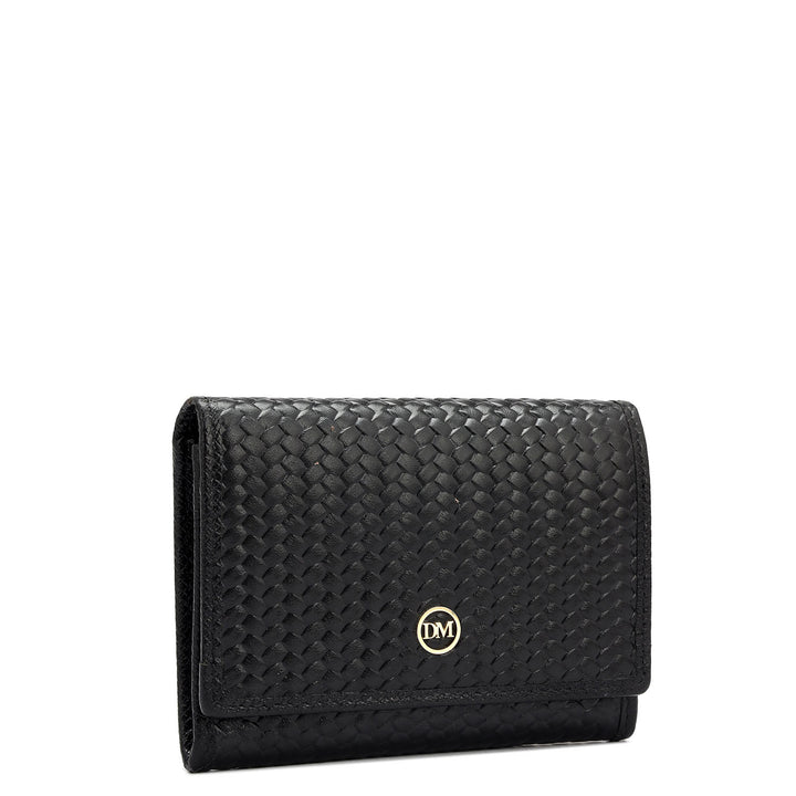 4 Slots Leather Card Case - Black