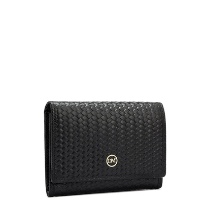 4 Slots Leather Card Case - Black