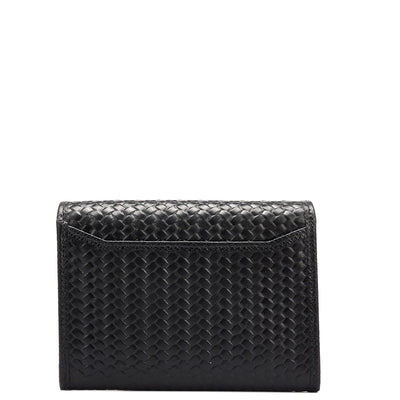 4 Slots Leather Card Case - Black