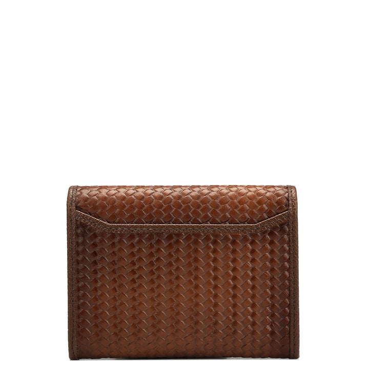 4 Slots Leather Card Case - Cognac