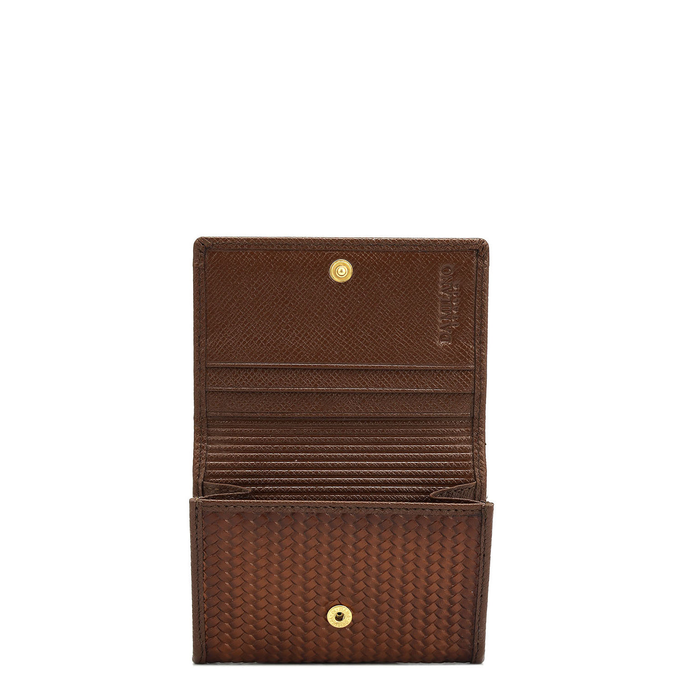 4 Slots Leather Card Case - Cognac