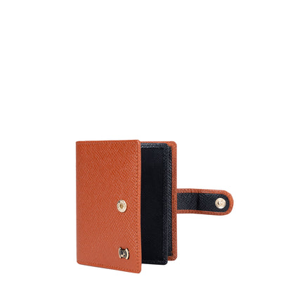 Franzy Leather Card Case - Rust Orange