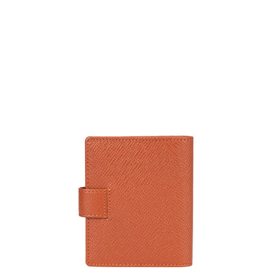 Franzy Leather Card Case - Rust Orange