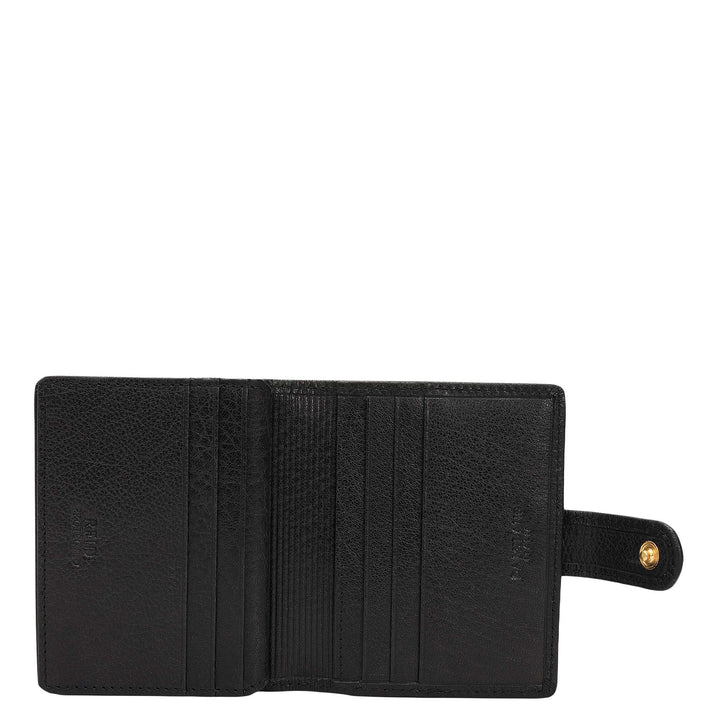 Multi Slot Leather Card Case - Black