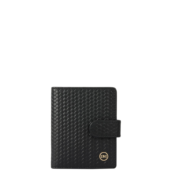 Multi Slot Leather Card Case - Black